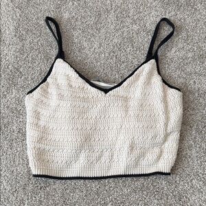 Abercrombie & Fitch Cream and Black Camisole